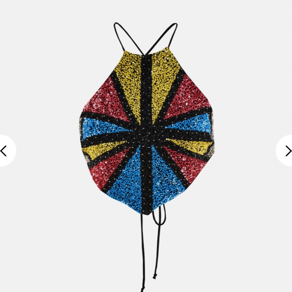 Brand new Missguided Beaded hanky top